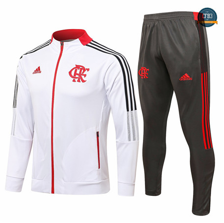 Cfb3 Chaqueta Chandal Flamengo Equipación Blanco 2021/2022