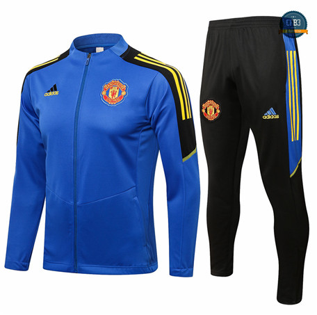 Cfb3 Chaqueta Chandal Manchester United Equipación Azul 2021/2022