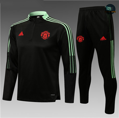 Cfb3 Chándal Niños Manchester United Equipación Negro/Verde 2021/2022