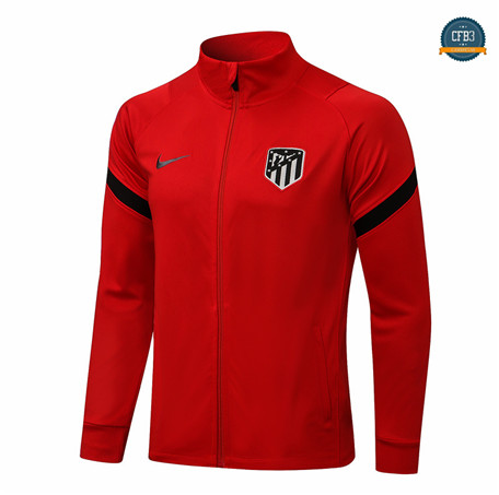 Cfb3 Chaqueta Atletico Madrid Equipación Rojo 2021/2022 Cuello alto