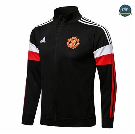 Cfb3 Chaqueta Manchester United Equipación Negro/Blanco Col Haut 2021/2022