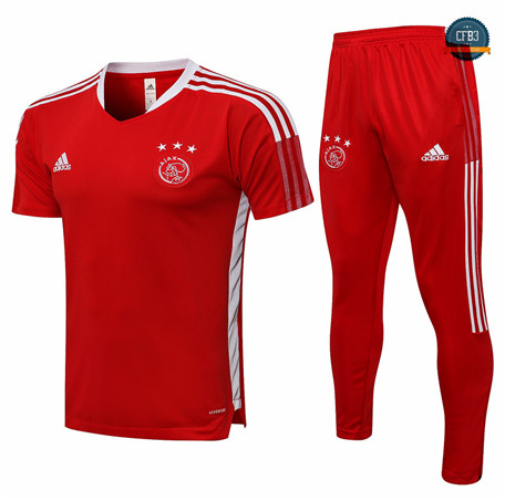 Cfb3 Camiseta Entrenamiento Ajax + Pantalones Equipación Rojo 2021/2022