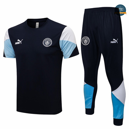 Cfb3 Camiseta Entrenamiento Manchester City + Pantalones Equipación Azul Oscuro 2021/2022