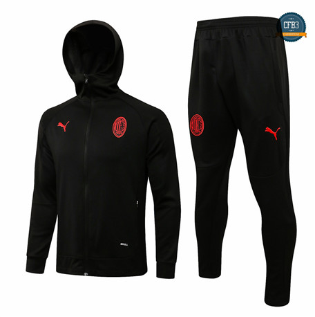 Cfb3 Camisetas Chaqueta Chandal AC Milan Equipación Sombrero Negro 2021/2022