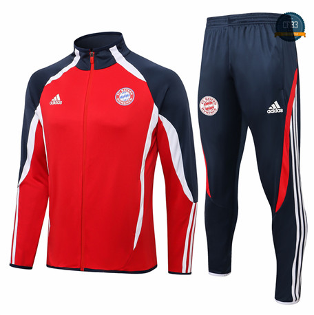 Cfb3 Camisetas Chaqueta Chandal Bayern Munich Equipación Co-brandé Rojo 2021/2022