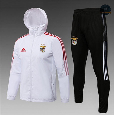 Cfb3 Camisetas Chaqueta Rompevientos Benfica Equipación Blanco 2021/2022