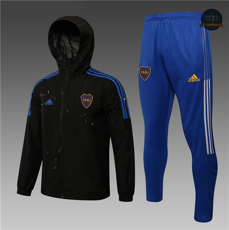 Cfb3 Camisetas Chaqueta Rompevientos Boca Juniors Equipación Negro 2021/2022