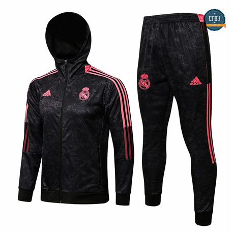 Cfb3 Camisetas Chaqueta Chandal Real Madrid Equipación Sombrero Negro 2021/2022