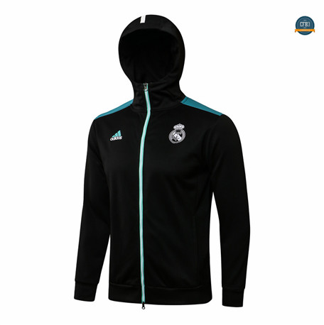 Cfb3 Camisetas Chaqueta Sombrero Real Madrid Equipación Negro/Azul 2021/2022