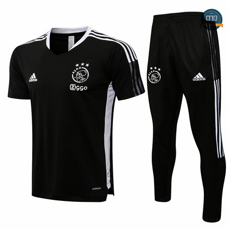 Cfb3 Camisetas Entrenamiento Ajax + Pantalones Equipación Negro 2021/2022