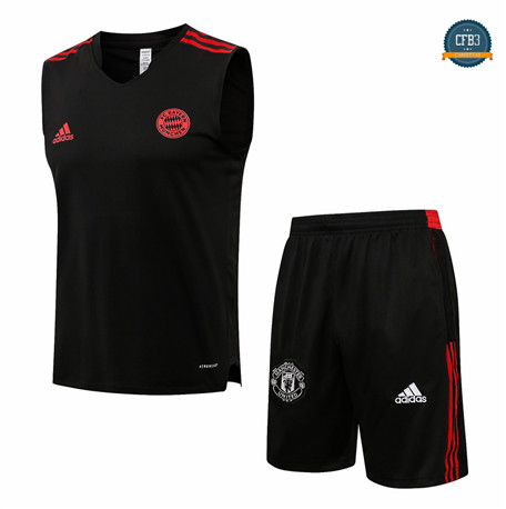 Cfb3 Camisetas Entrenamiento Bayern Munich Debardeur + Pantalones Equipación Gris oscuro 2021/2022