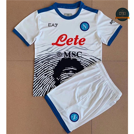 Cfb3 Camisetas Napoli Maradona Enfant Blanco 2021/2022