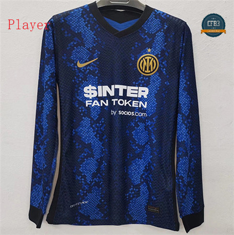 Cfb3 Camisetas Player Version Inter Milan 1ª Equipación Manga larga 2021/2022