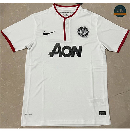 Cfb3 Camisetas Retro 2013-14 Manchester United Blanco Equipación