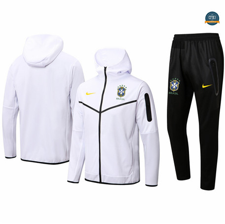 Cfb3 Camiseta Chaqueta Chandal Brasil Equipación Sombrero Blanco 2022/2023