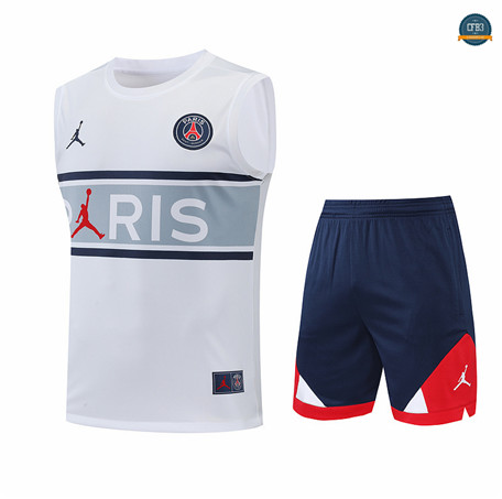 Cfb3 Camiseta Paris PSG Debardeur + Pantalones Equipación Blanco 2022/2023
