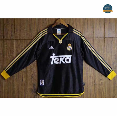 Cfb3 Camiseta Retro 1998-2000 Real Madrid 2ª Equipación Manga larga