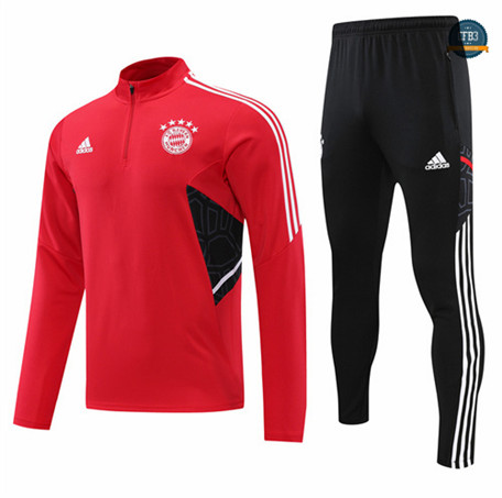 Cfb3 Camiseta Chándal Bayern Munich Equipación Rojo/Negro 2022/2023 C059