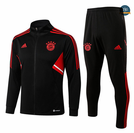 Cfb3 Camiseta Chaqueta Chándal Bayern Munich Equipación Negro 2022/2023 C060