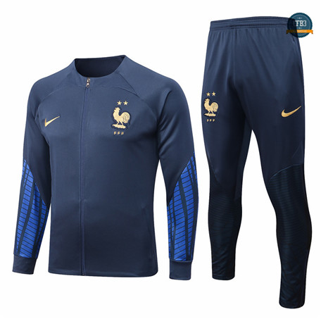 Cfb3 Camiseta Chaqueta Chándal Francia Equipación Azul Profundo 2022/2023 C163