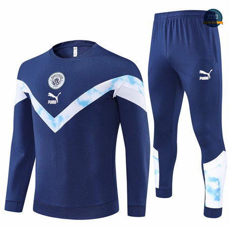 Cfb3 Camiseta Chándal Manchester City Equipación Azul Profundo 2022/2023 C229