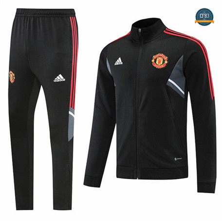 Cfb3 Camiseta Chaqueta Chándal Manchester United Equipación Negro 2022/2023 C249