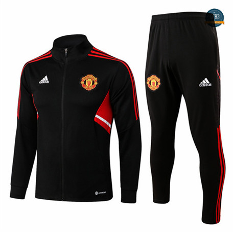 Cfb3 Camiseta Chaqueta Chándal Manchester United Equipación Negro 2022/2023 C251