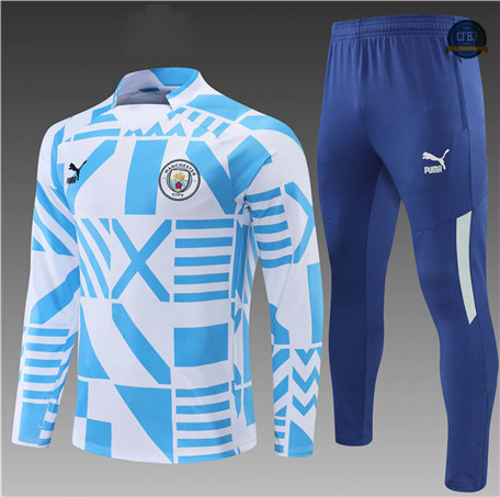 Cfb3 Camiseta Chándal Niños Manchester City Equipación Azul 2022/2023 C347