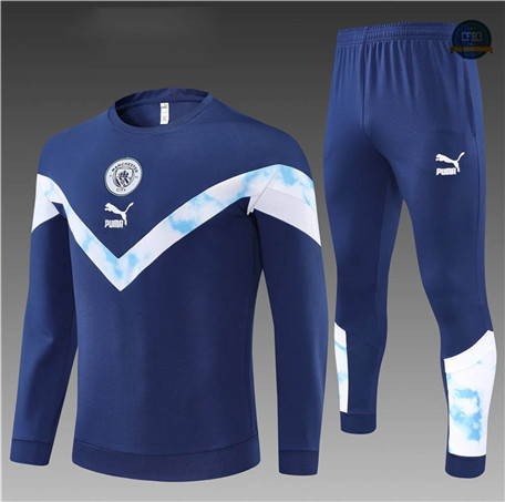 Cfb3 Camiseta Chándal Niños Manchester City Equipación Azul Profundo 2022/2023 C349