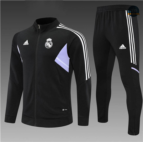 Cfb3 Camiseta Chaqueta Chándal Niños Real Madrid Equipación Negro 2022/2023 C301