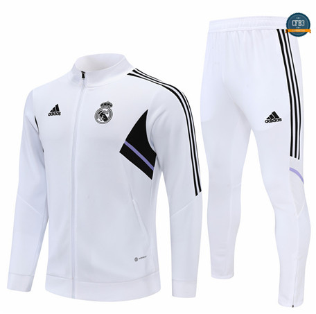 Cfb3 Camiseta Chaqueta Chándal Real Madrid Equipación Blanco 2022/2023 C093