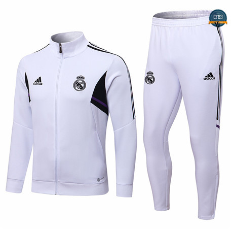 Cfb3 Camiseta Chaqueta Chándal Real Madrid Equipación Blanco 2022/2023 C095