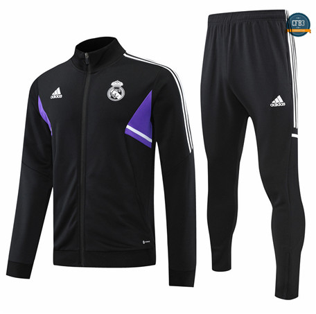 Cfb3 Camiseta Chaqueta Chándal Real Madrid Equipación Negro 2022/2023 C104