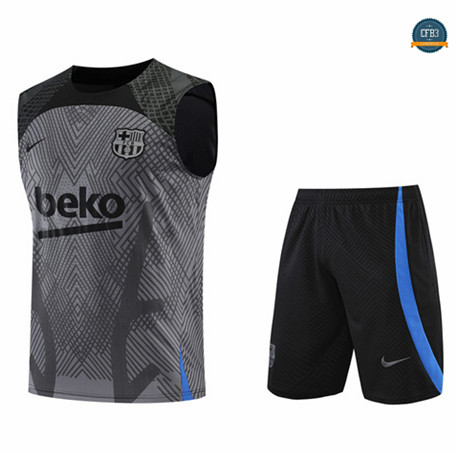 Cfb3 Camiseta Barcelona Chaleco Pantalones Equipación Gris 2022/2023 C416