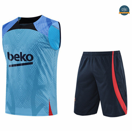 Cfb3 Camiseta Barcelona Chaleco Pantalones Equipación Azul 2022/2023 C417