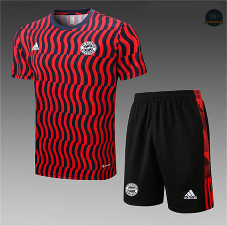 Cfb3 Camiseta Bayern Munich + Pantalones Equipación Rojo/Negro 2022/2023 C401