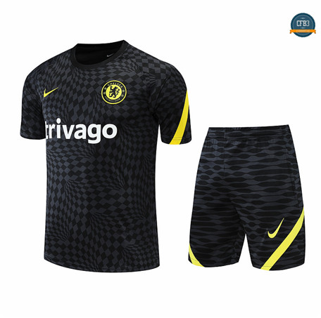 Cfb3 Camiseta Chelsea + Pantalones Equipación Negro/Gris 2022/2023 C533