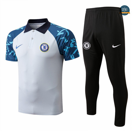 Cfb3 Camiseta polo Chelsea + Pantalones Equipación Blanco/Negro 2022/2023 C541