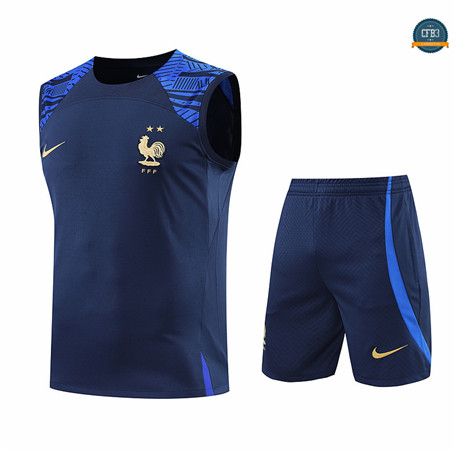 Cfb3 Camiseta Francia Chaleco Pantalones Equipación Azul Profundo 2022/2023 C500