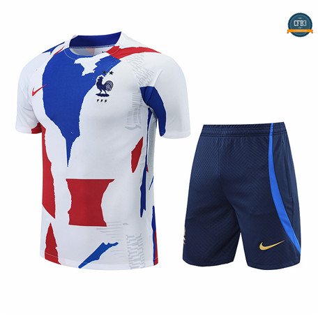 Cfb3 Camiseta Francia + Pantalones Equipación Blanco/Azul Profundo 2022/2023 C505