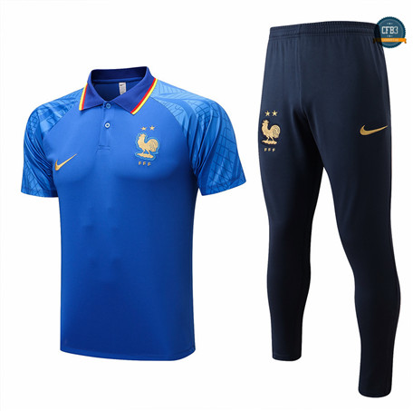 Cfb3 Camiseta polo Francia + Pantalones Equipación Azul 2022/2023 C506
