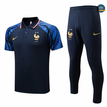 Cfb3 Camiseta polo Francia + Pantalones Equipación Azul Profundo 2022/2023 C507