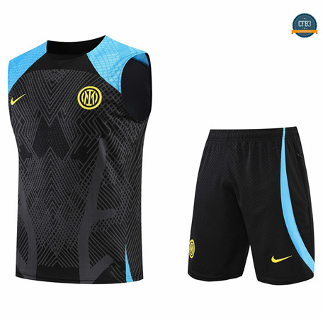 Cfb3 Camiseta Inter Milan Chaleco Pantalones Equipación Negro 2022/2023 C580