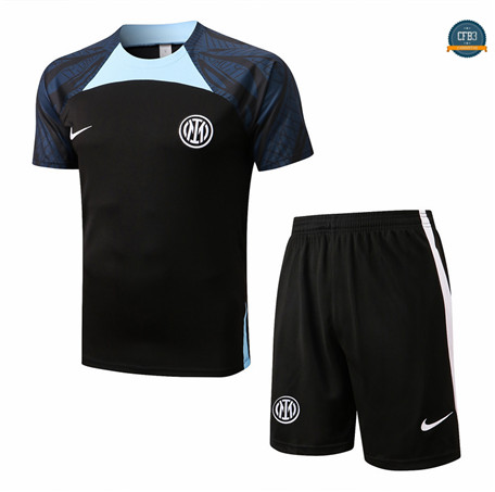 Cfb3 Camiseta Inter Milan + Pantalones Equipación Negro 2022/2023 C584