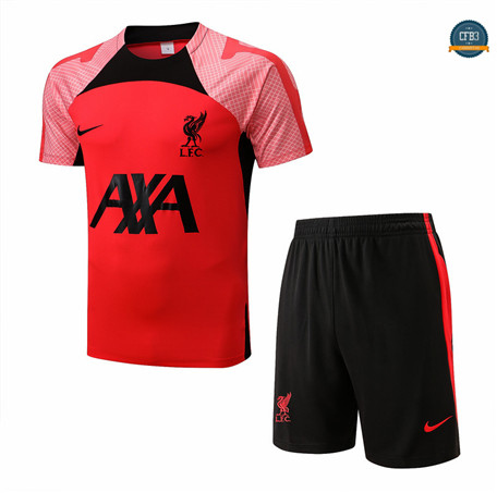 Cfb3 Camiseta Liverpool + Pantalones Equipación Rojo/Negro 2022/2023 C556