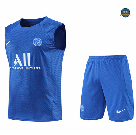 Cfb3 Camiseta Paris Paris Saint Germain Chaleco Pantalones Equipación Azul 2022/2023 C472