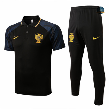 Cfb3 Camiseta polo Portugal + Pantalones Equipación Negro 2022/2023 C517