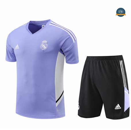 Cfb3 Camiseta Real Madrid + Pantalones Equipación Púrpura/Negro 2022/2023 C438