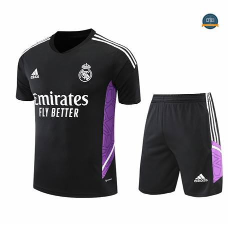 Cfb3 Camiseta Real Madrid + Pantalones Equipación Negro 2022/2023 C444