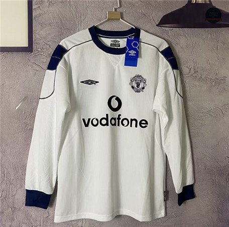 Cfb3 Camiseta Retro 1999-00 Manchester United 2ª Equipación Manga larga C1015